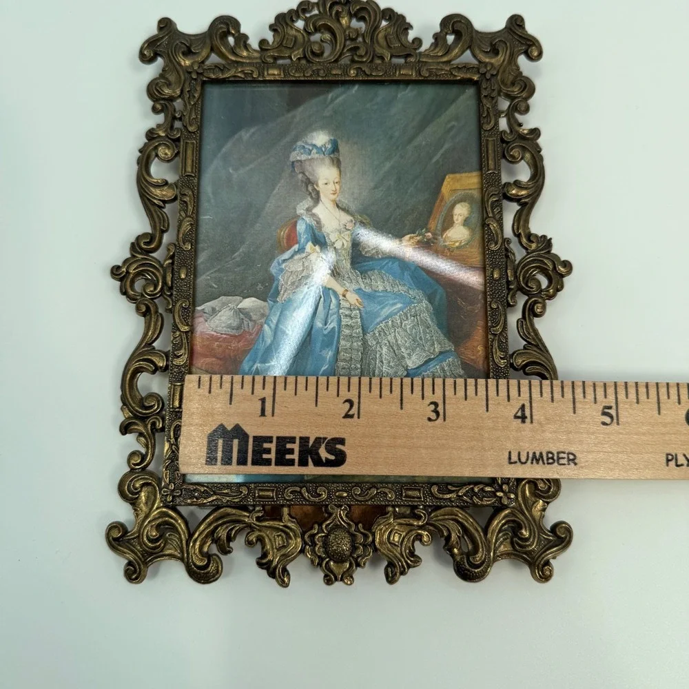 Vintage Ornate Brass Mid‎ Century Italian Victorian Rococo Revival Picture Frame